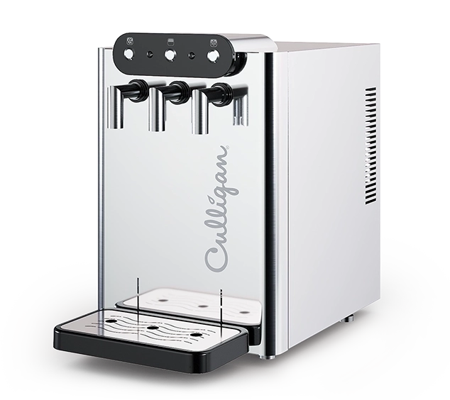 Culligan Wasserspender mit Festwasseranschluss Aquabar Inox mit Druckknöpfen