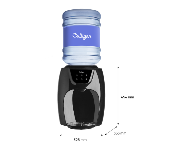 Gallonen-Wasserspender Touch mit Maßen